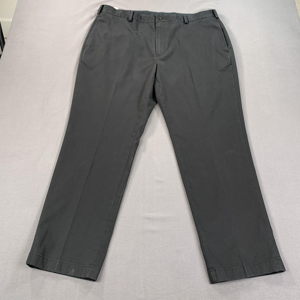 Brooks Brothers Pants Mens 40x30 (38x30) Black Advantage Chino Clark Flat Front - Picture 2 of 16